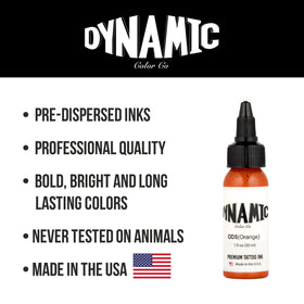 Dynamic Color Tattoo Ink Orange packaging details