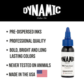 Dynamic Color Triple Black Tattoo Ink packaging details