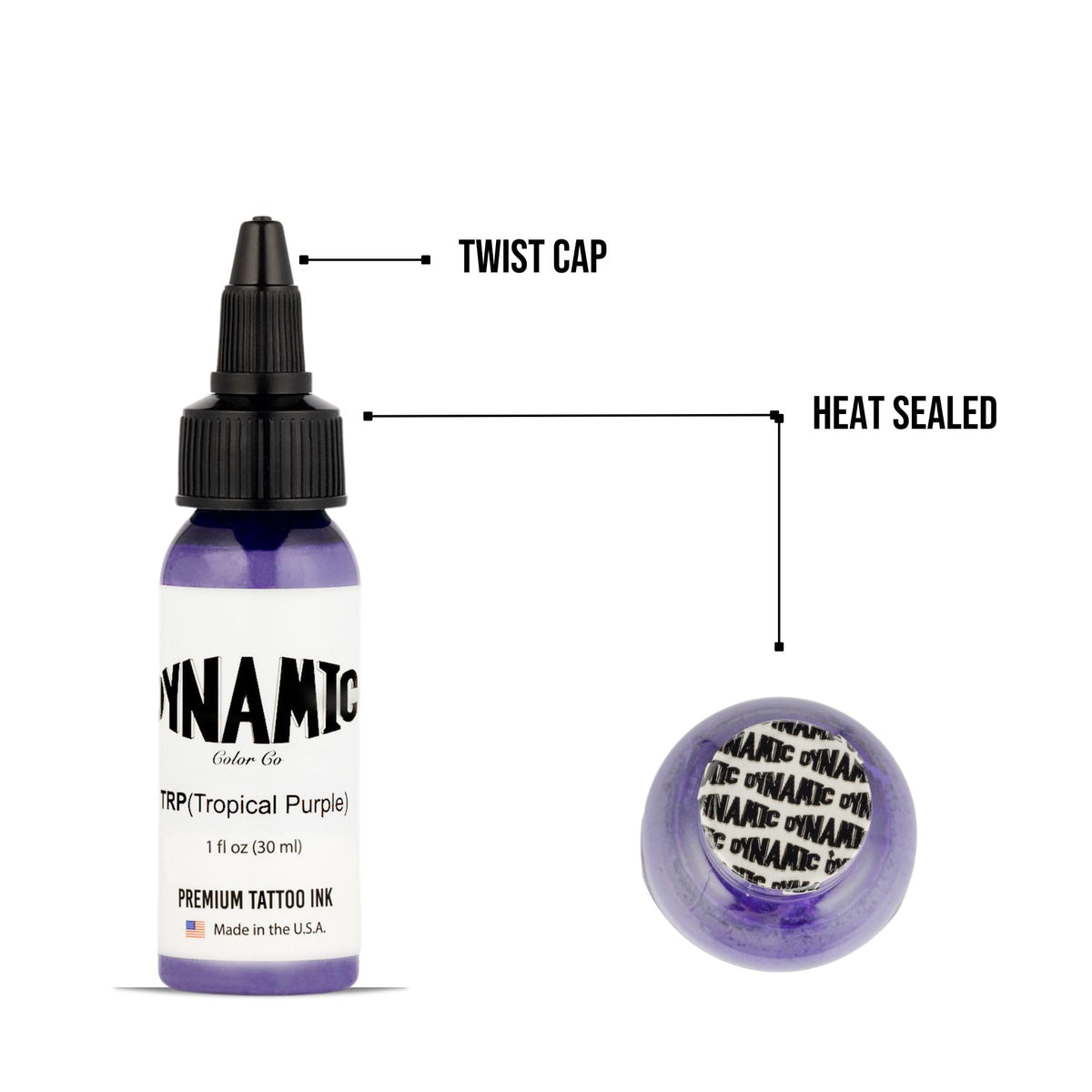 Dynamic Color Tropical Purple Tattoo Ink in a tattoo studio setting
