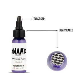 Dynamic Color Tropical Purple Tattoo Ink in a tattoo studio setting
