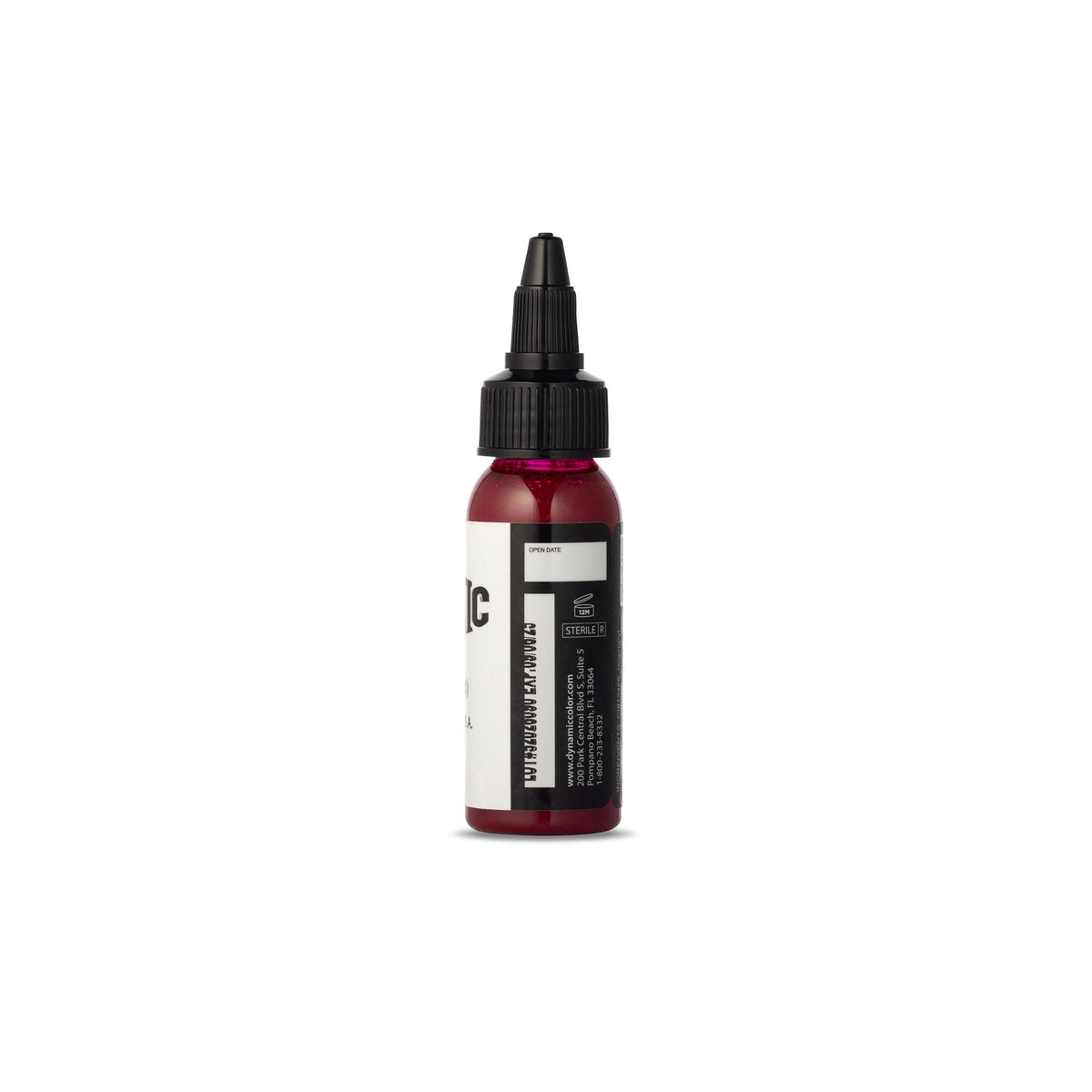 Dynamic Color Wine Red Tattoo Ink bottle with label