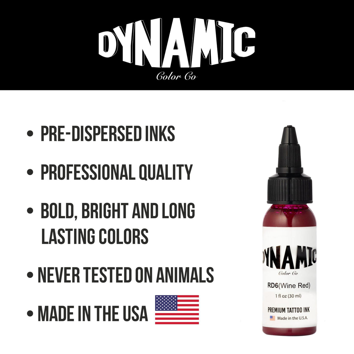 Dynamic Color Wine Red Tattoo Ink with needle setup