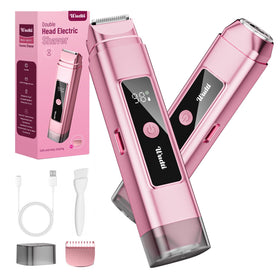 Dynooper Electric Bikini Trimmer front view with dual heads