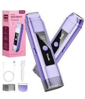 Dynooper Electric Bikini Trimmer in cobalt blue with dual heads