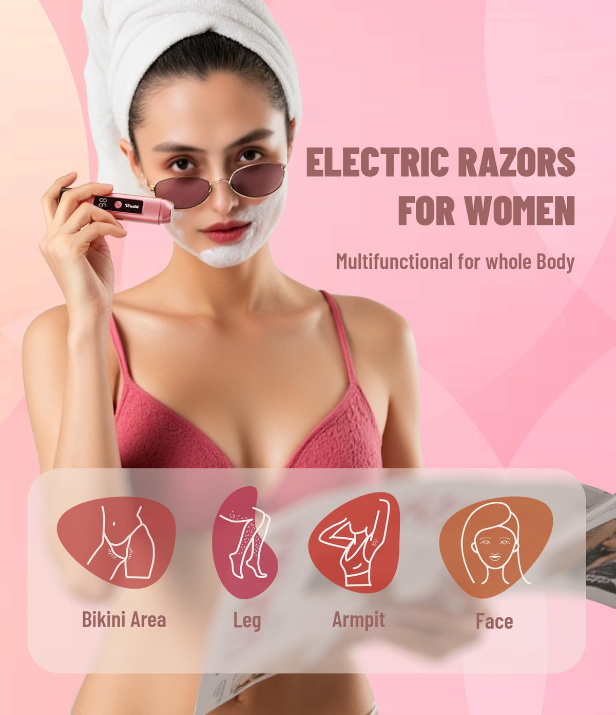 Dynooper Electric Bikini Trimmer with cleaning brush
