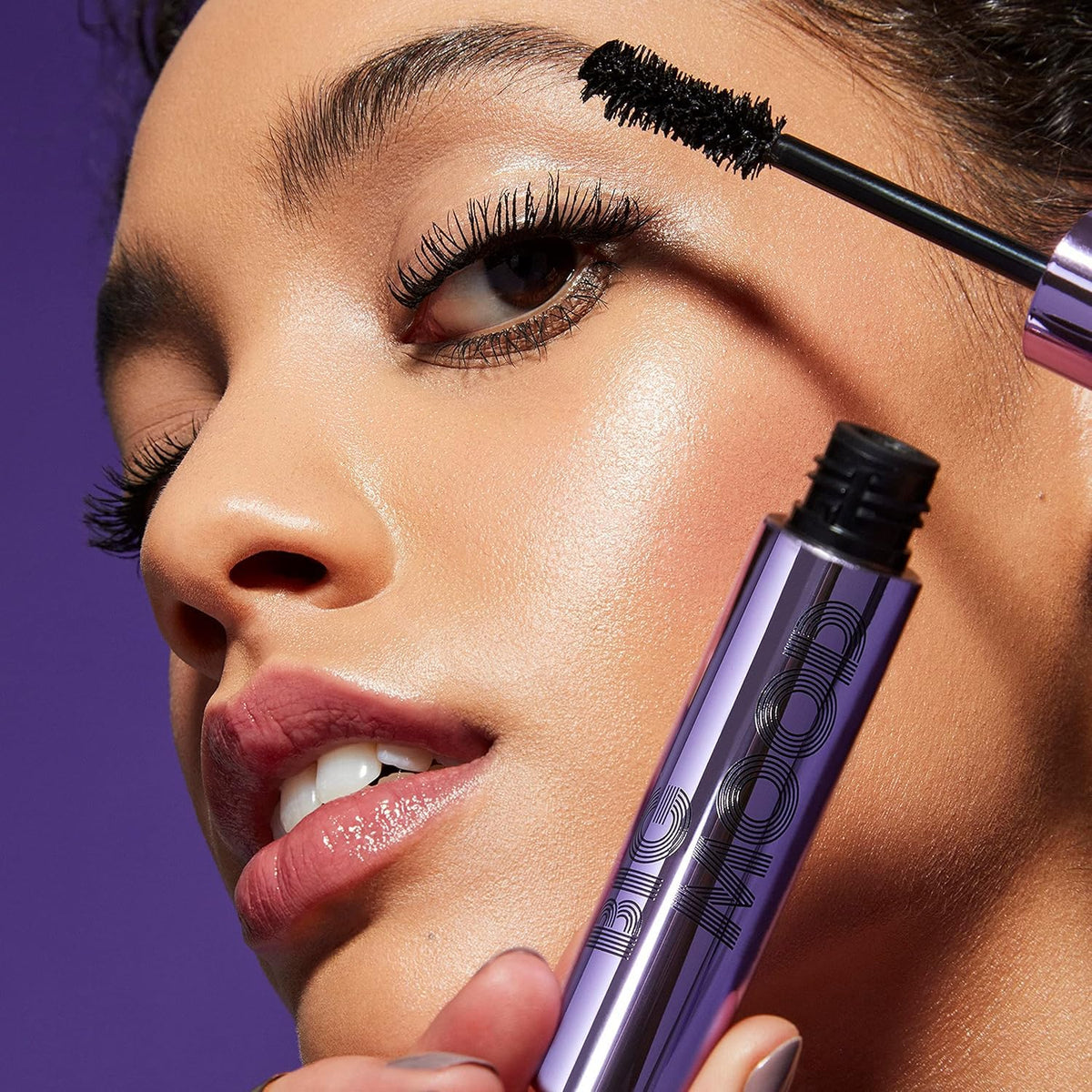 e.l.f. Big Mood Mascara Mini on a vanity table