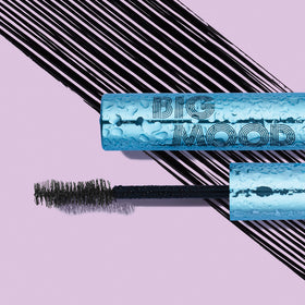 e.l.f. Big Mood Waterproof Mascara in hand with applicator