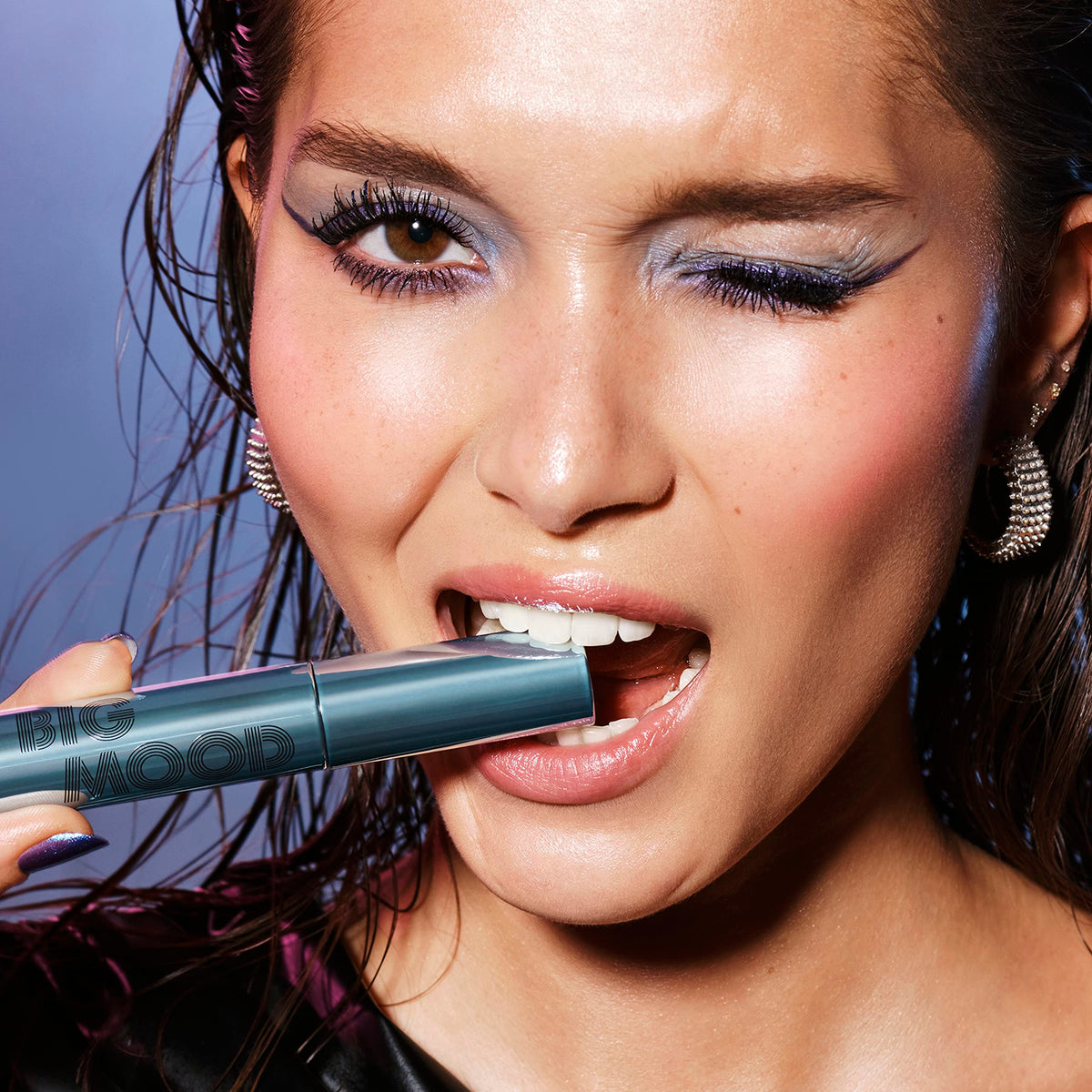 e.l.f. Big Mood Waterproof Mascara packaging with background