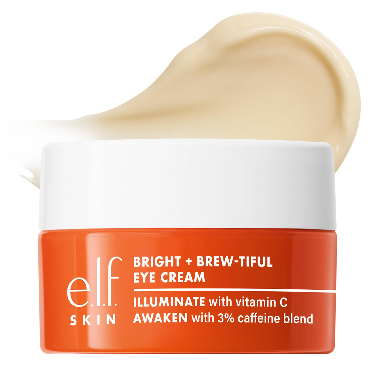 e.l.f. Bright + Brew-tiful Eye Cream front view with packaging