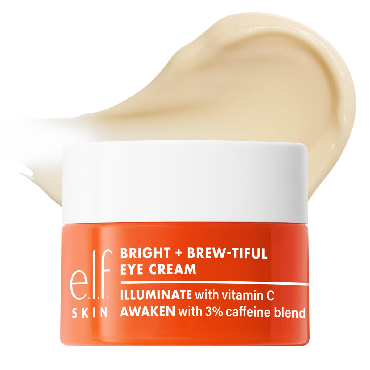 e.l.f. Bright + Brew-tiful Eye Cream Mini 30g front view