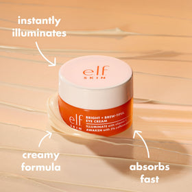 e.l.f. Bright + Brew-tiful Eye Cream Mini 30g texture close-up