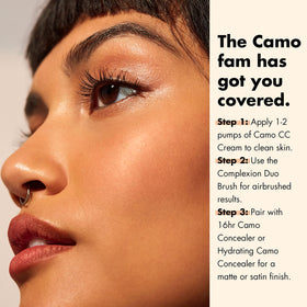 e.l.f. Camo CC Cream Medium 330 W with brush