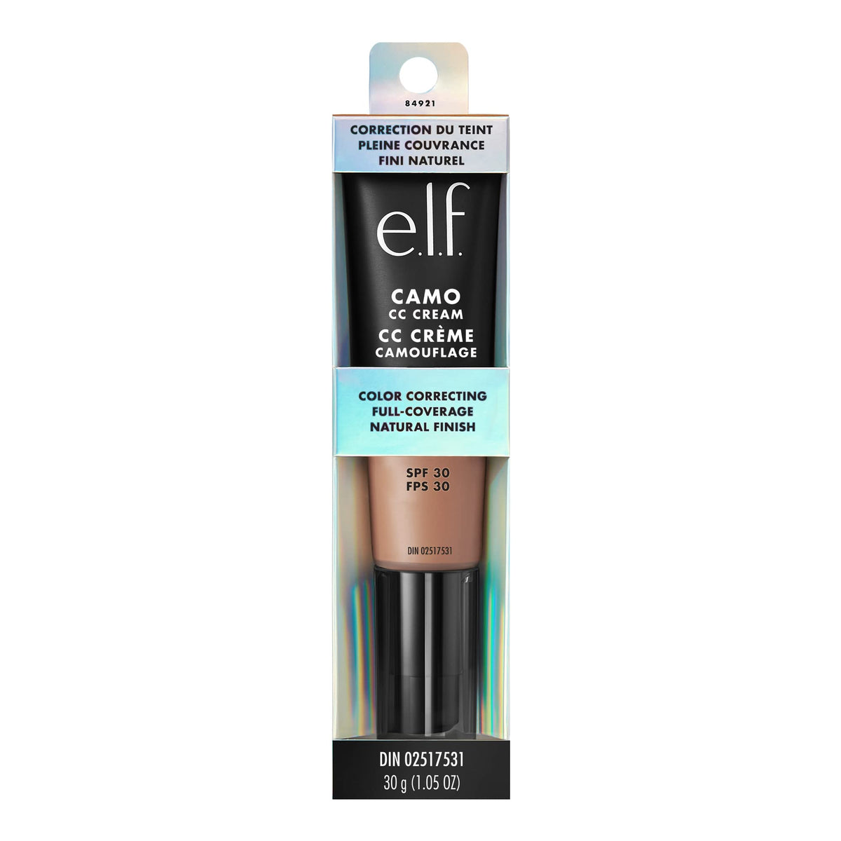 e.l.f. Camo CC Cream Tan 425 N in natural light