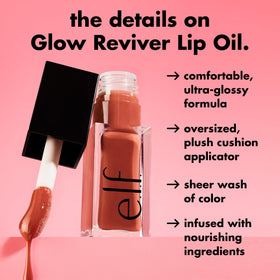 e.l.f. Glow Reviver Lip Oil Jam Session on a vanity