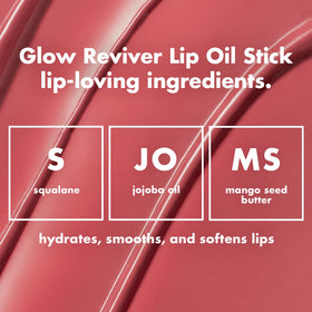 e.l.f. Glow Reviver Lip Oil Stick Cherry on Top with applicator