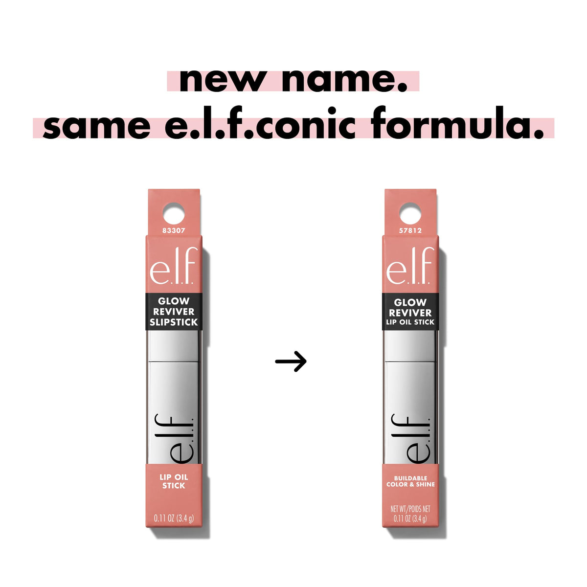 e.l.f. Glow Reviver Lip Oil Stick Rose Latte packaging
