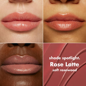 e.l.f. Glow Reviver Lip Oil Stick Rose Latte swatch on skin
