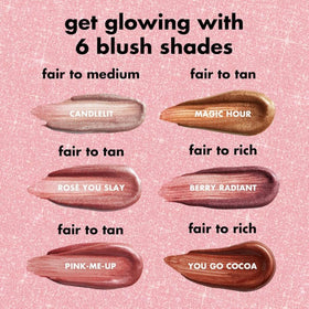 e.l.f. Halo Glow Blush Wand Magic Hour applied to cheeks