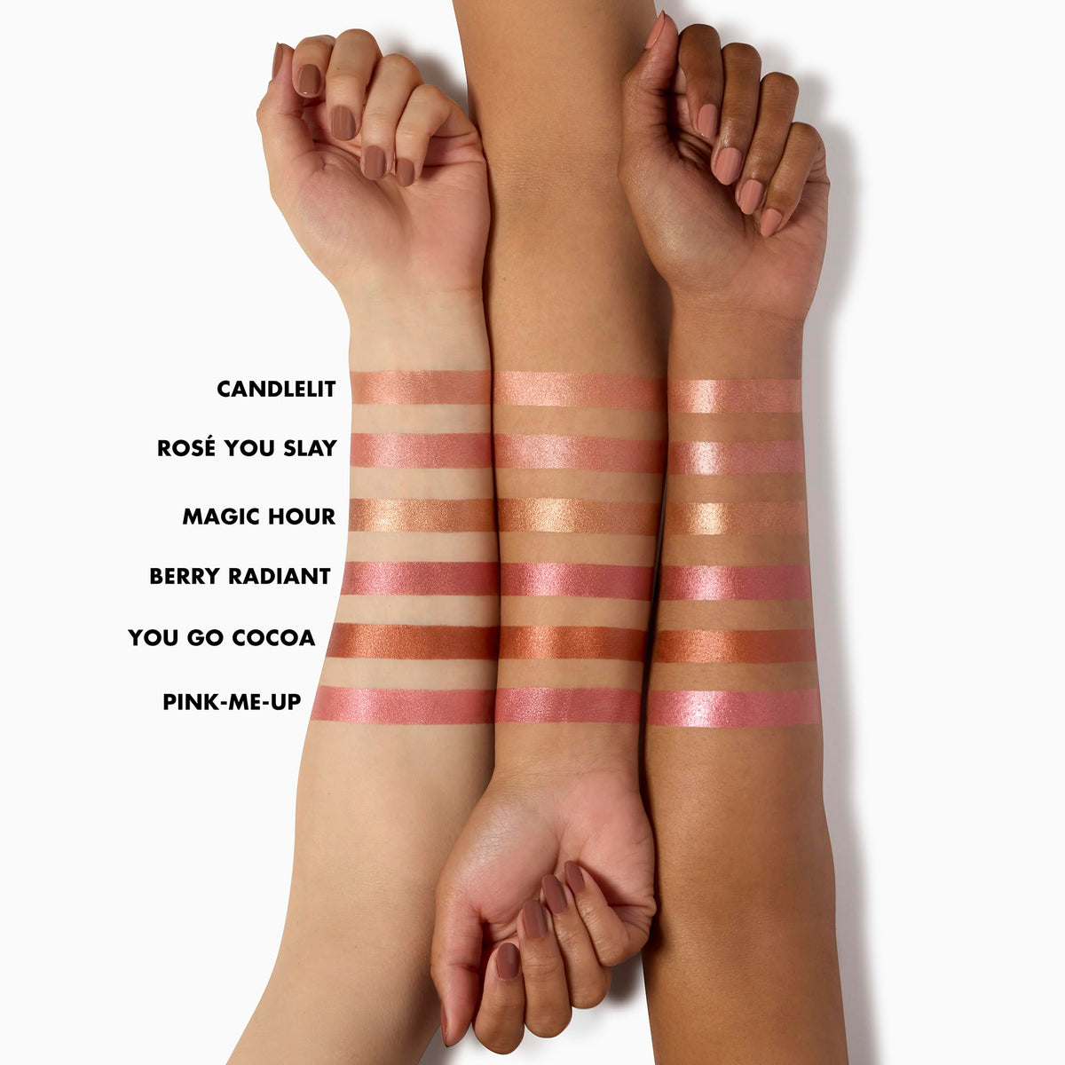 e.l.f. Halo Glow Blush Wand Magic Hour swatch on skin