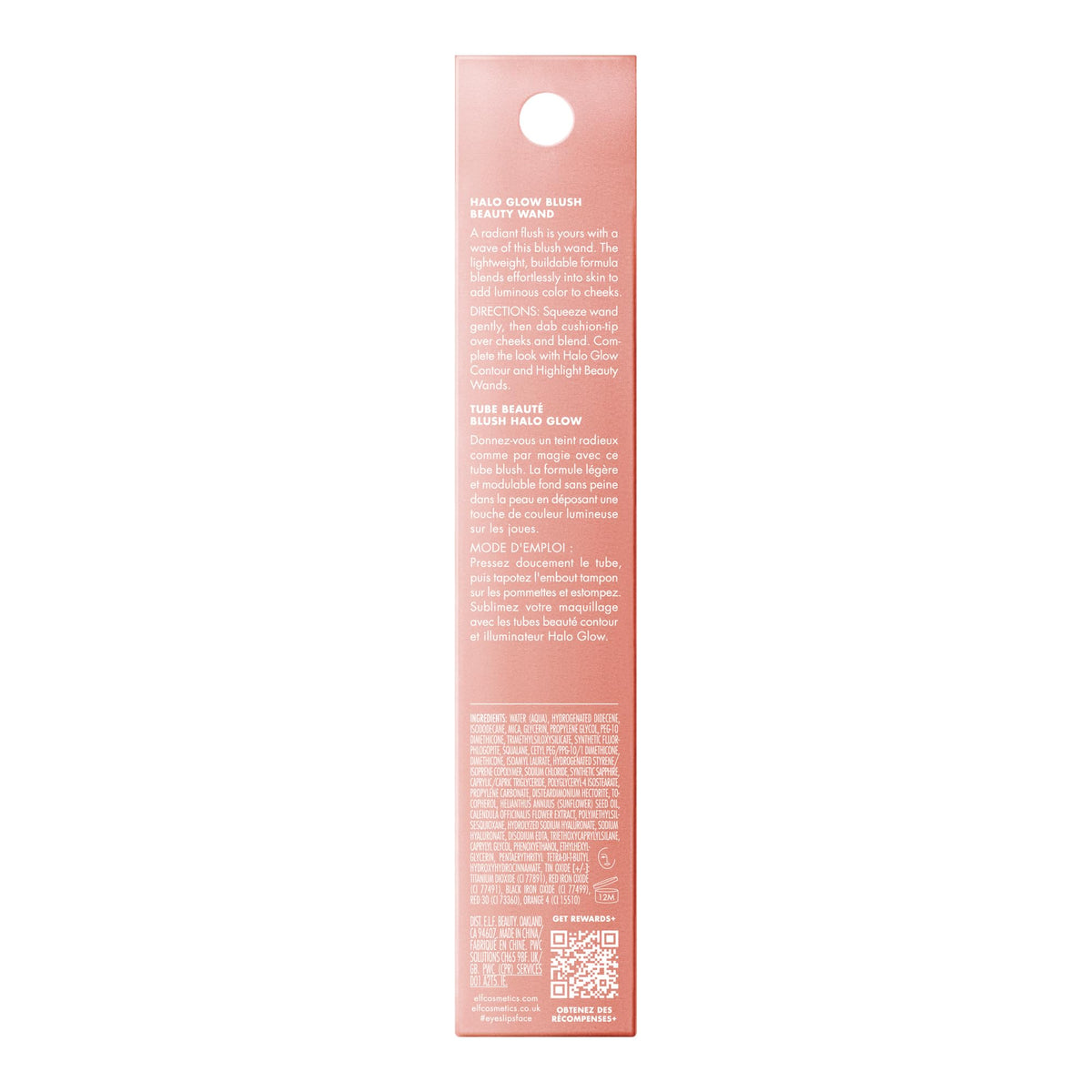 e.l.f. Halo Glow Blush Wand Pink-Me-Up in hand