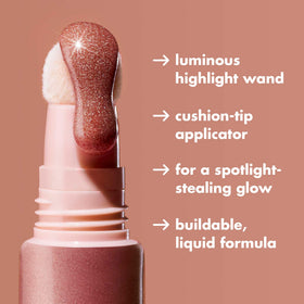 e.l.f. Halo Glow Highlight Wand liquid texture on skin