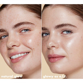 e.l.f. Halo Glow Liquid Filter 0.5 Fair with makeup brush