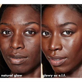 e.l.f. Halo Glow Liquid Filter 8.5 Rich mixed with foundation