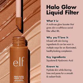 e.l.f. Halo Glow Liquid Filter application on skin
