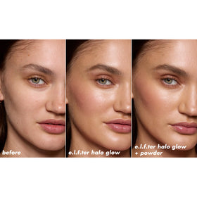 e.l.f. Halo Glow Powder Filter Light Warm in makeup setup