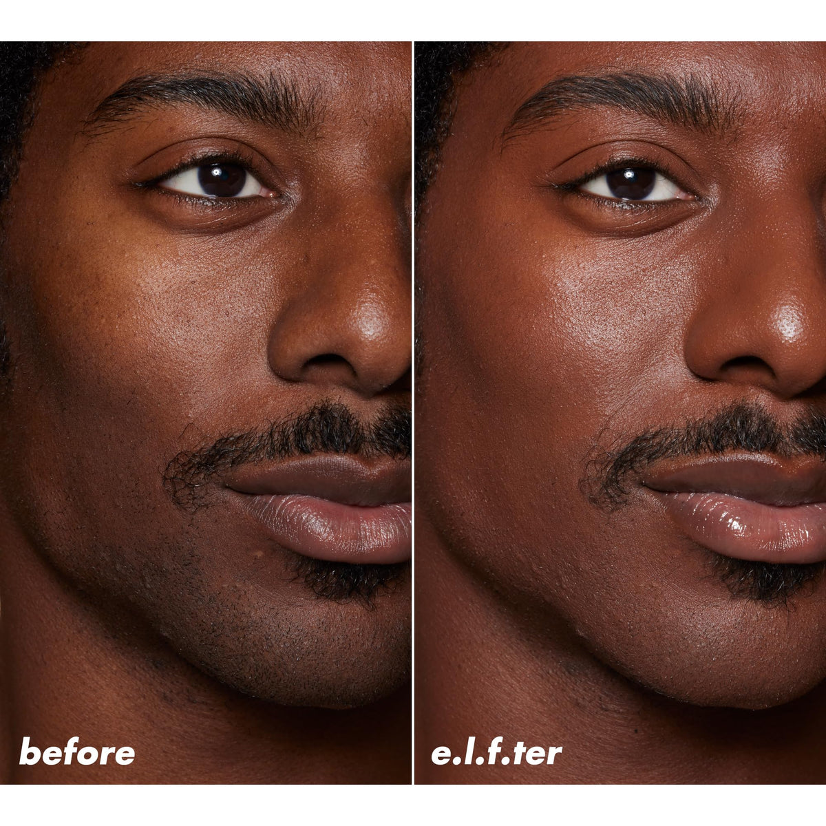 e.l.f. Halo Glow Skin Tint SPF 50 application on model