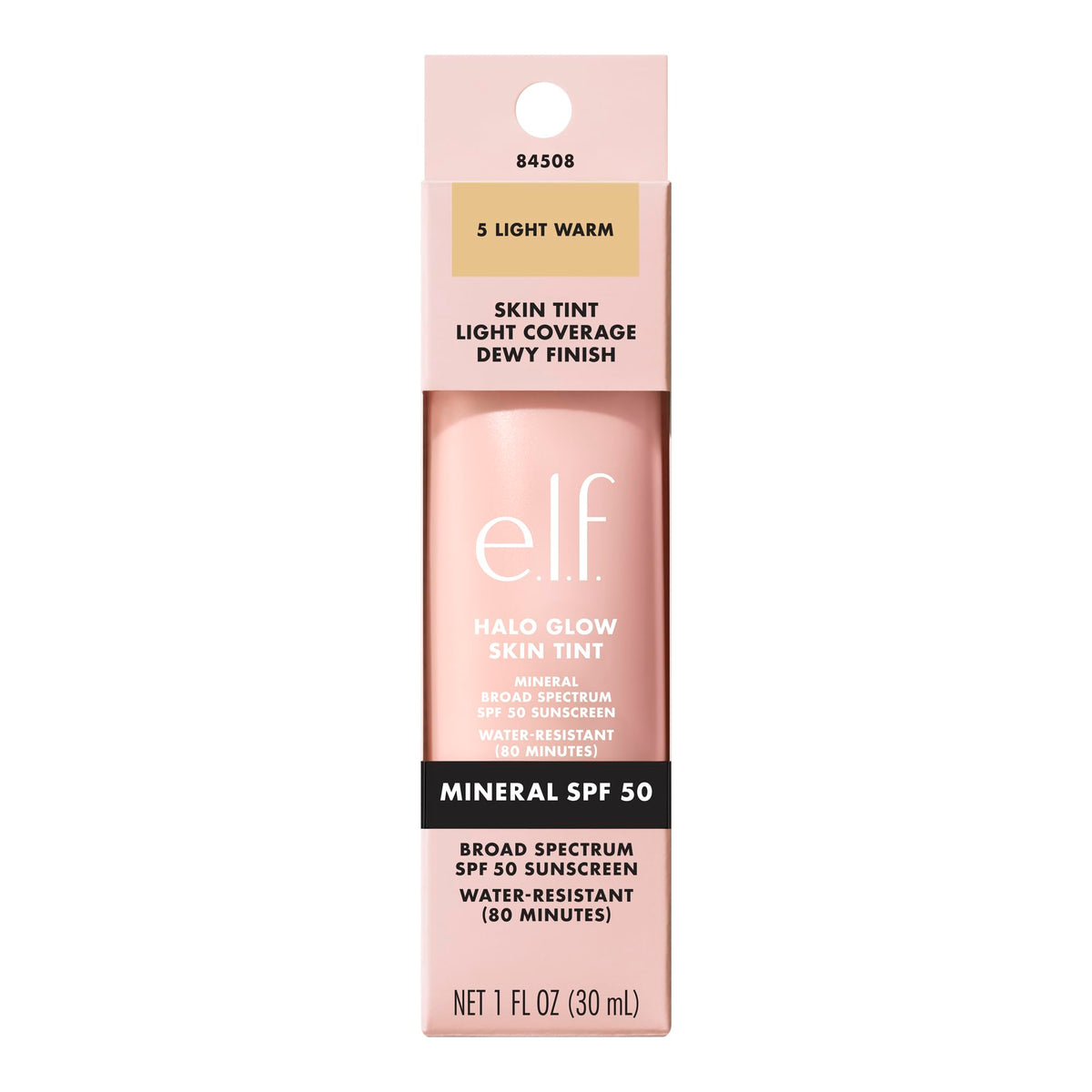e.l.f. Halo Glow Skin Tint SPF 50 close-up of bottle