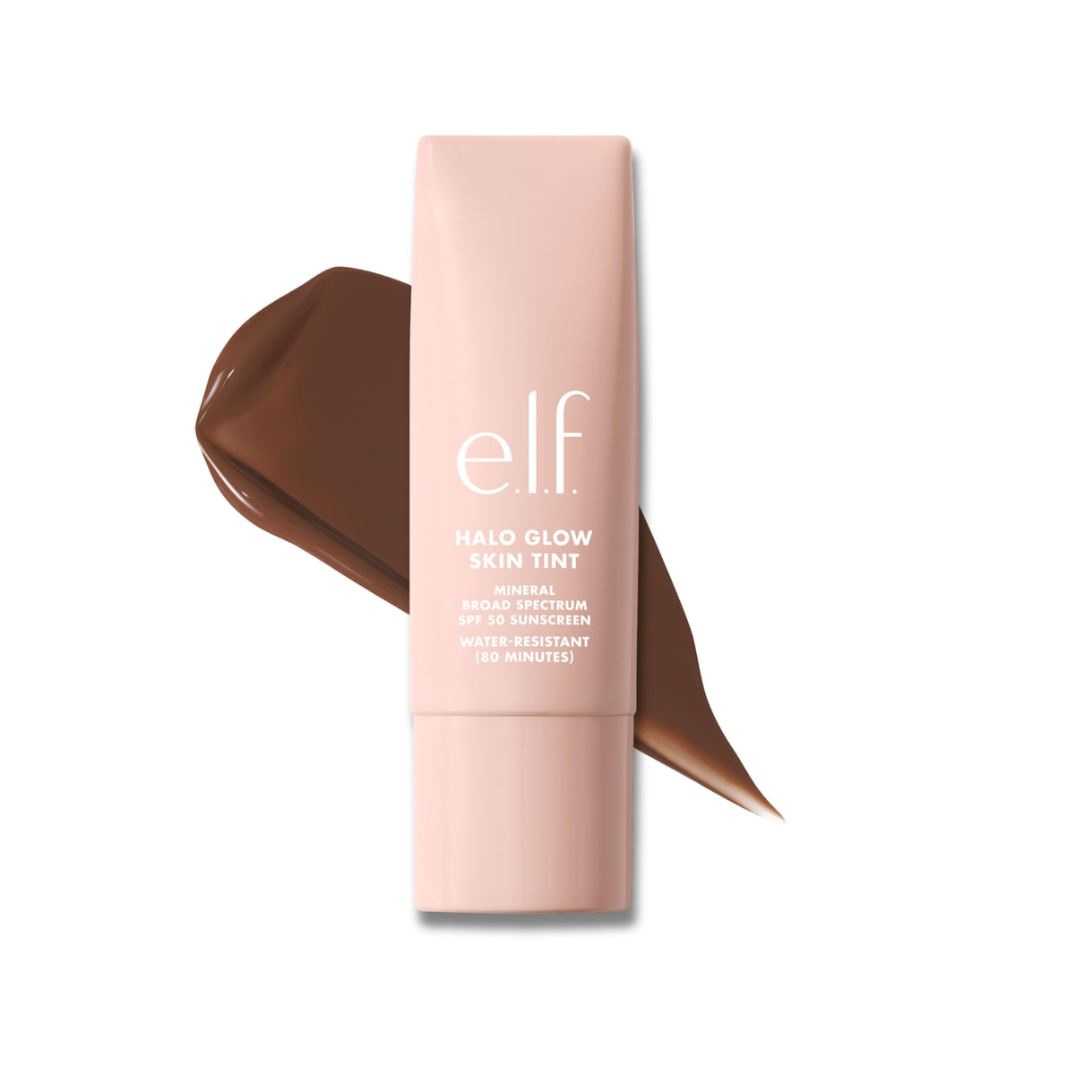 e.l.f. Halo Glow Skin Tint SPF 50 front view with packaging