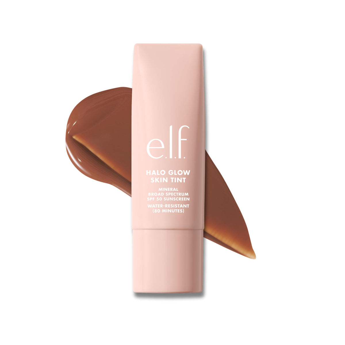 e.l.f. Halo Glow Skin Tint SPF 50 front view with packaging