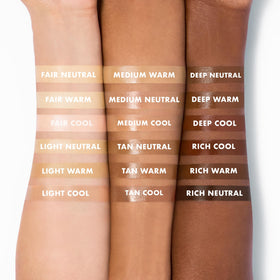 e.l.f. Halo Glow Skin Tint SPF 50 shade range display