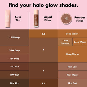 e.l.f. Halo Glow Skin Tint SPF 50 swatch on skin
