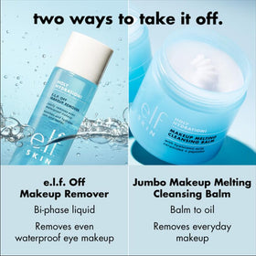 e.l.f. Holy Hydration! Cleansing Balm with a makeup brush