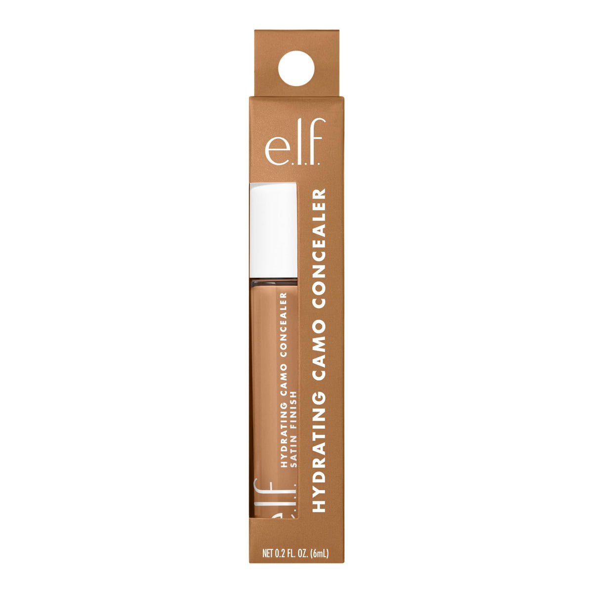 e.l.f. Hydrating Camo Concealer Deep Olive on makeup table