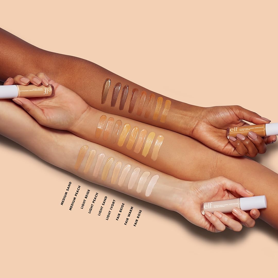 e.l.f. Hydrating Camo Concealer Light Beige with brush