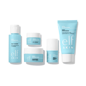 e.l.f. Jet Set Hydration Kit showing Daily Face Cleanser and Hydrating Balm