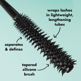 e.l.f. Lash XTNDR Mascara Deep Brown application on lashes