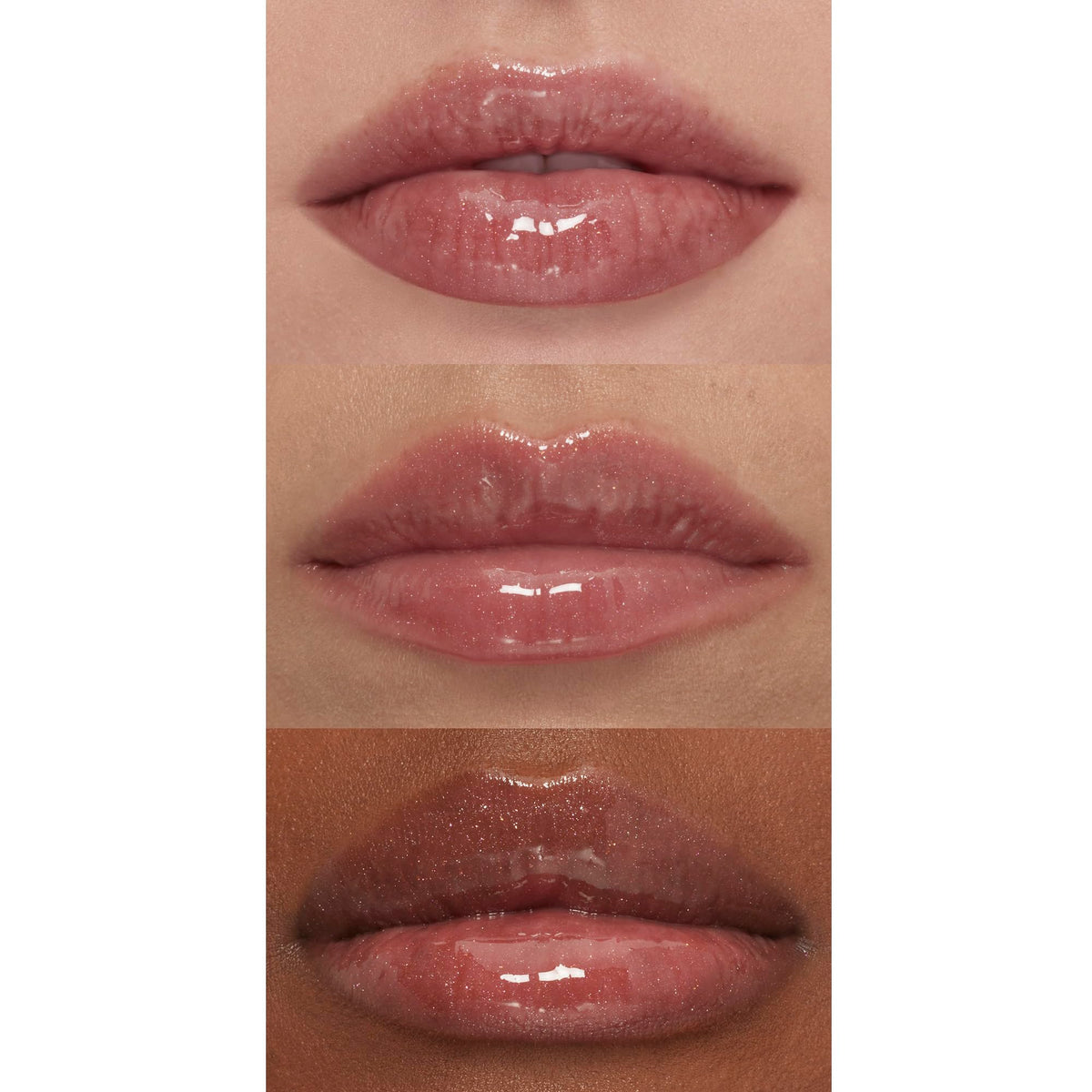 e.l.f. Lip Plumping Gloss Chocolate Glaze on lips