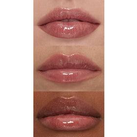 e.l.f. Lip Plumping Gloss Chocolate Glaze on lips