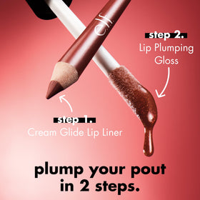 e.l.f. Lip Plumping Gloss Pink Cosmo texture on hand