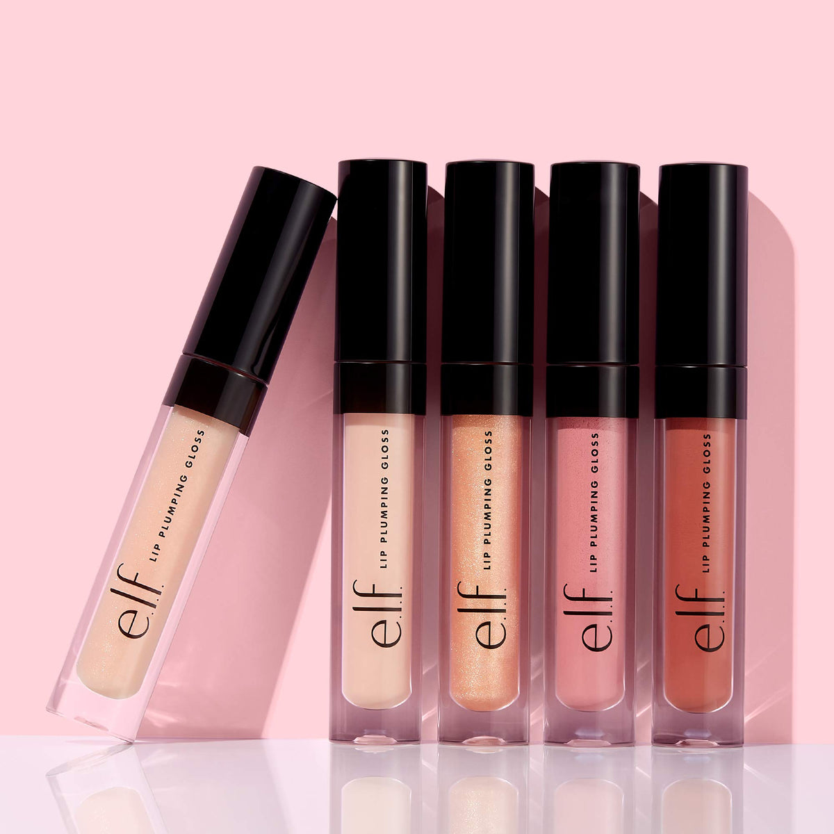 e.l.f. Lip Plumping Gloss Pink Cosmo with other lip products