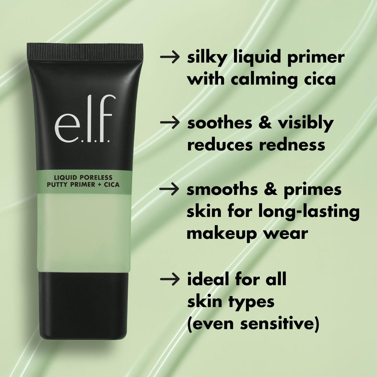 e.l.f. Liquid Poreless Putty Primer + Cica texture close-up