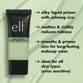 e.l.f. Liquid Poreless Putty Primer + Cica texture close-up