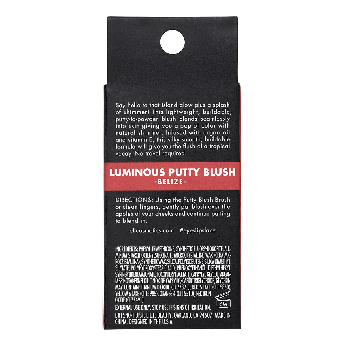 e.l.f. Luminous Putty Blush Belize with Putty Blush Brush