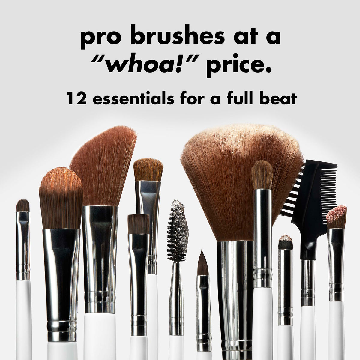 e.l.f. makeup brushes including foundation and eyeshadow brushes