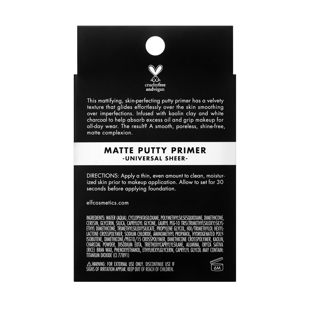 e.l.f. Matte Putty Primer on a vanity with makeup tools