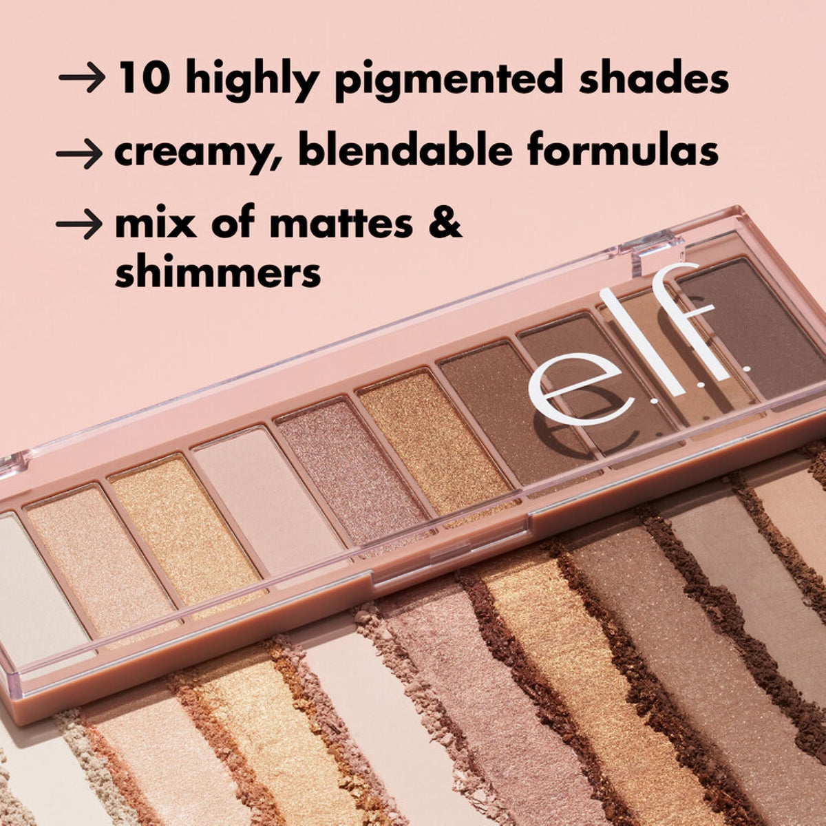 e.l.f. Perfect 10 Eyeshadow Palette lifestyle shot on vanity